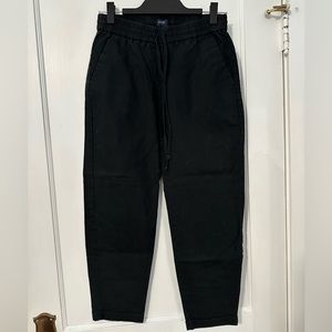 J. Crew Factory Linen-Cotton Blend Drawstring Pant Black (2)